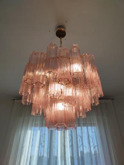  JL Light Style Murano glass tronchi chandelier with pink alternated glasses