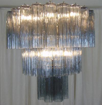  JL Light Style Murano glass tronchi tiers chandelier with smokey gray glasses