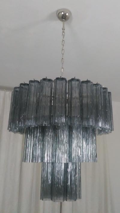  JL Light Style Murano glass tronchi tiers chandelier with smokey gray glasses