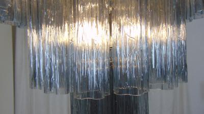  JL Light Style Murano glass tronchi tiers chandelier with smokey gray glasses