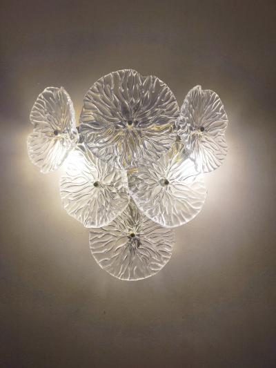 JL Light Style Murano glass wall sconce Floreale small clear