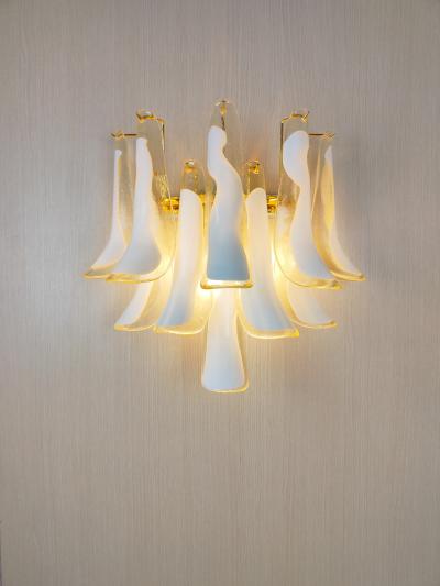  JL Light Style Murano glass wall sconce amber feathers large version