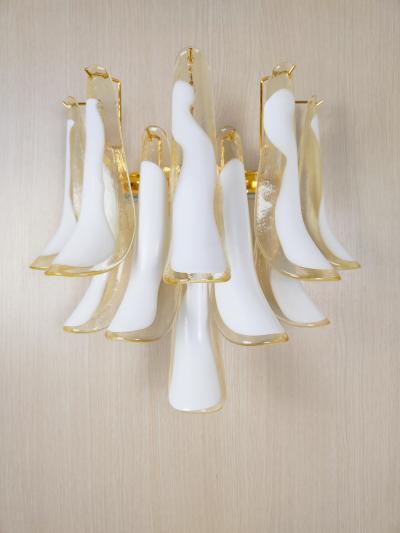  JL Light Style Murano glass wall sconce amber feathers large version