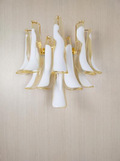  JL Light Style Murano glass wall sconce amber feathers large version