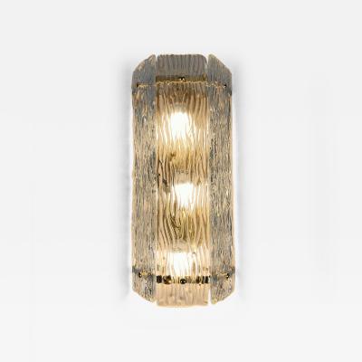  JL Light Style Murano glass wall sconce clear bark slabs