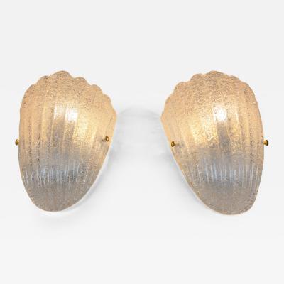  JL Light Style Murano glass wall sconce clear grained half cup