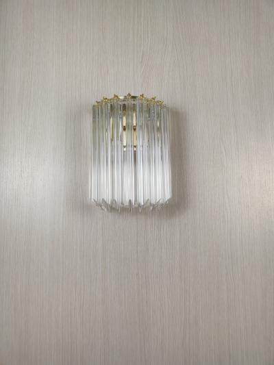  JL Light Style Murano glass wall sconce clear quadriedri