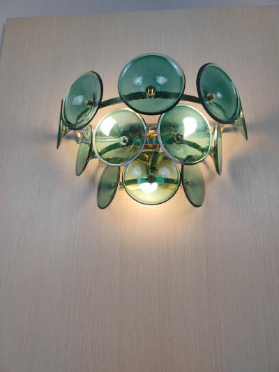  JL Light Style Murano glass wall sconce green Trumpets