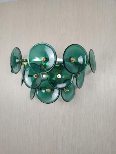  JL Light Style Murano glass wall sconce green Trumpets