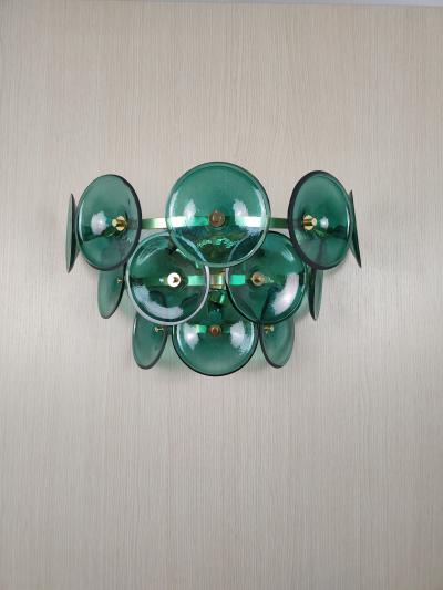  JL Light Style Murano glass wall sconce green Trumpets