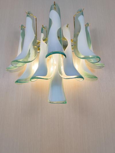  JL Light Style Murano glass wall sconce green feathers large version