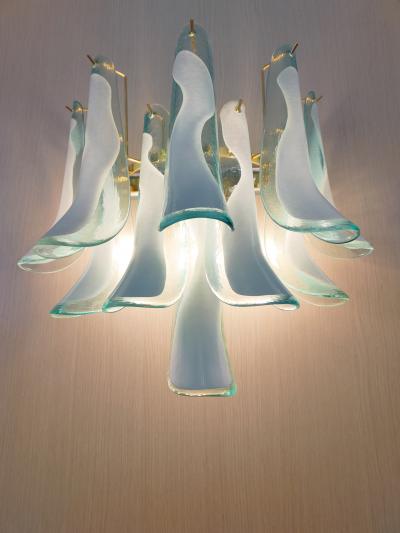  JL Light Style Murano glass wall sconce green feathers large version
