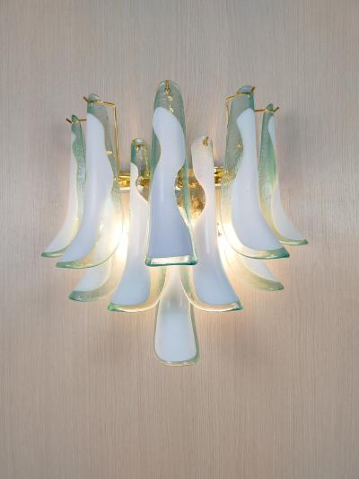  JL Light Style Murano glass wall sconce green feathers large version