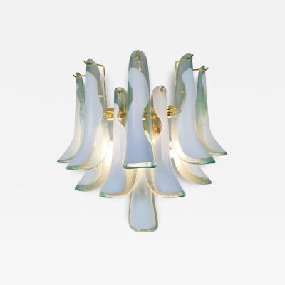  JL Light Style Murano glass wall sconce green feathers large version