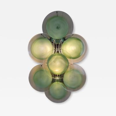  JL Light Style Murano glass wall sconce light green discs