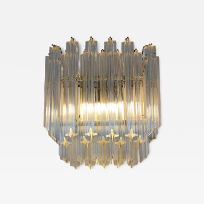  JL Light Style Murano glass wall sconce tiers clear quadriedri