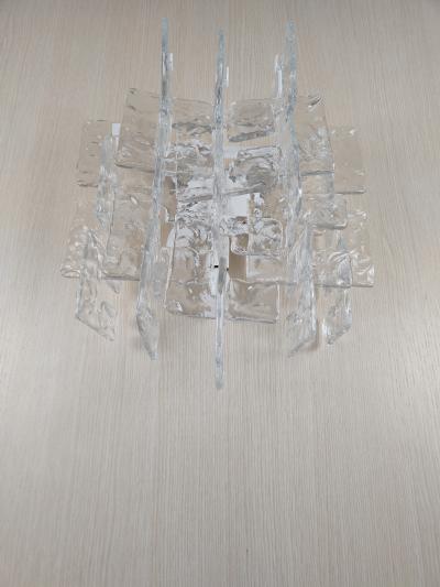 JL Light Style Murano glass wall sconce with clear C link glasses