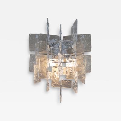  JL Light Style Murano glass wall sconce with clear C link glasses