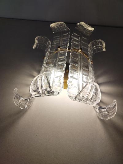  JL Light Style Murano glass wall sconce with clear Felci glasses