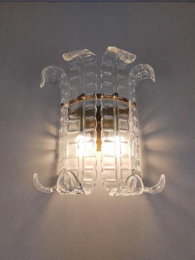  JL Light Style Murano glass wall sconce with clear Felci glasses