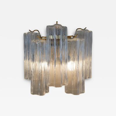  JL Light Style Murano glass wall sconce with clear alternated Tronchi glasses