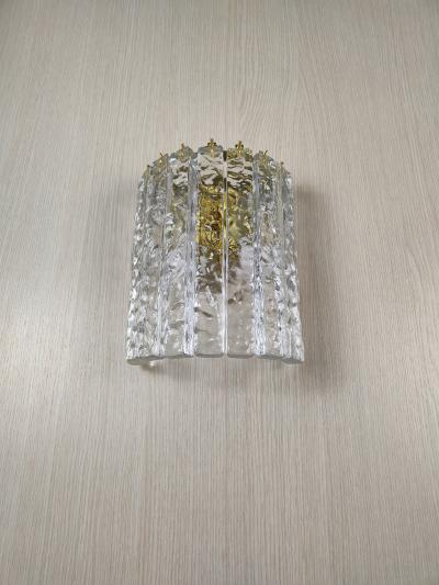  JL Light Style Murano glass wall sconce with clear hammered bars