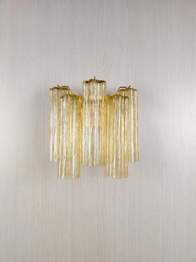  JL Light Style Murano glass wall sconce with side alternated amber tronchi glasses