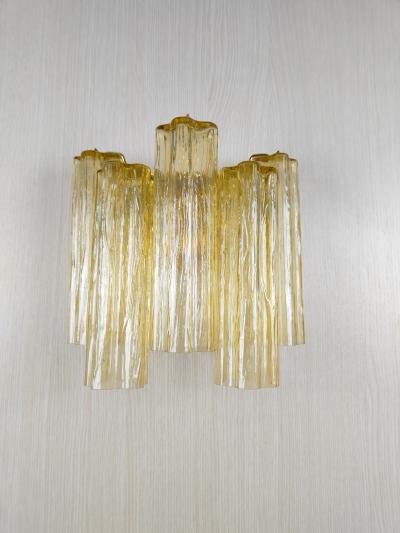  JL Light Style Murano glass wall sconce with side alternated amber tronchi glasses
