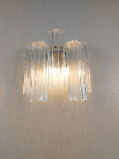  JL Light Style Murano glass wall sconce with side alternated clear tronchi glasses