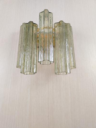  JL Light Style Murano glass wall sconce with side alternated green tronchi glasses
