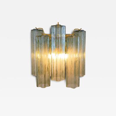  JL Light Style Murano glass wall sconce with side alternated green tronchi glasses