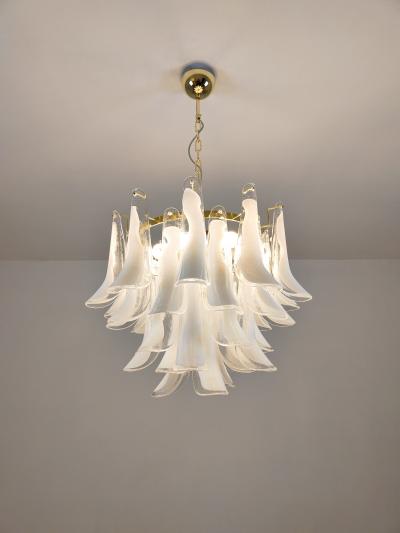  JL Light Style Murano glass white feathers chandelier