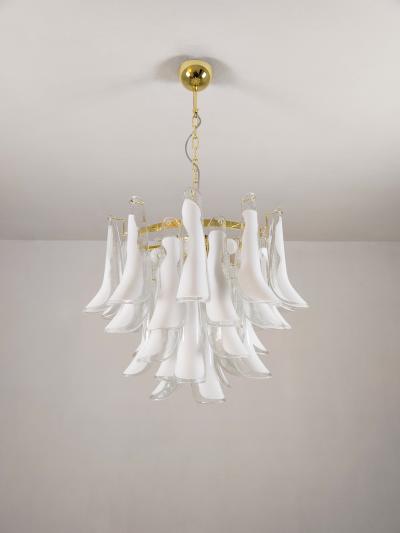  JL Light Style Murano glass white feathers chandelier