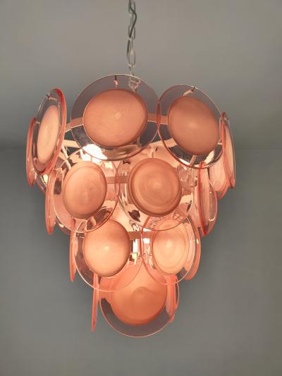 JL Light Style Pink Murano glass round discs chandelier