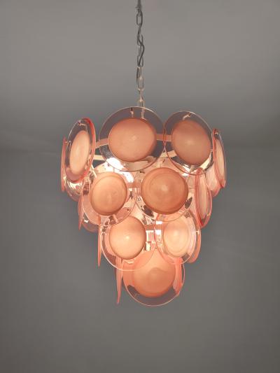 JL Light Style Pink Murano glass round discs chandelier