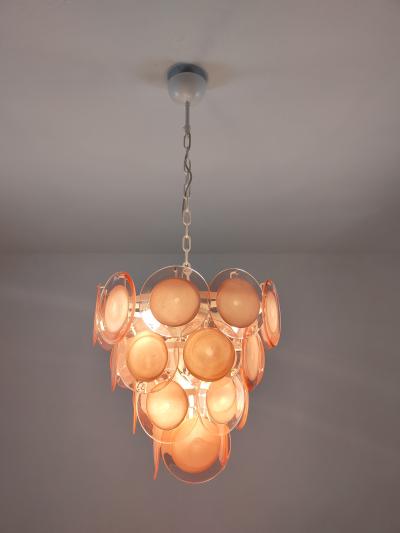 JL Light Style Pink Murano glass round discs chandelier