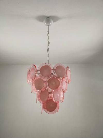 JL Light Style Pink Murano glass round discs chandelier