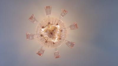  JL Light Style Pink rugiada Murano glass flush mount