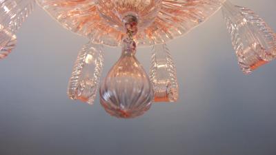  JL Light Style Pink rugiada Murano glass flush mount