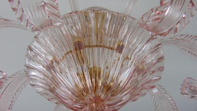  JL Light Style Pink rugiada Murano glass flush mount
