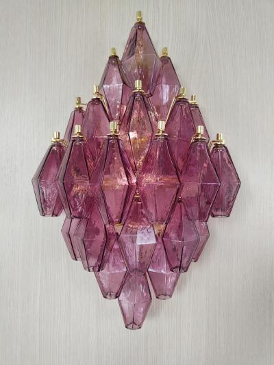  JL Light Style Poliedro shaped amethyst Murano glass wall sconce