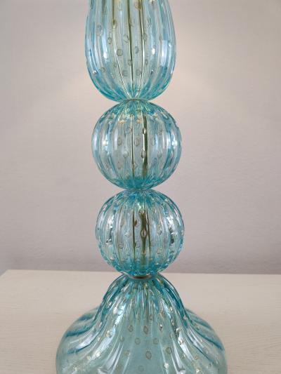  JL Light Style Queen Teal and gold Murano glass table lamp