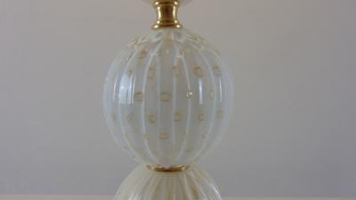  JL Light Style Queen with brass spacer Murano glass table lamp