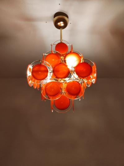  JL Light Style Red Murano glass discs chandelier in square shape