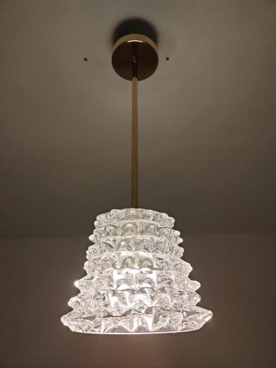  JL Light Style Rostrato clear Murano glass pendant