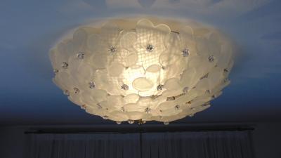  JL Light Style Satin flowers basket Murano glass flush mount