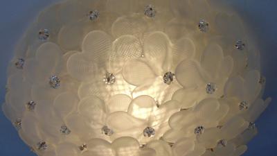  JL Light Style Satin flowers basket Murano glass flush mount