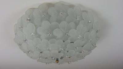  JL Light Style Satin flowers basket Murano glass flush mount