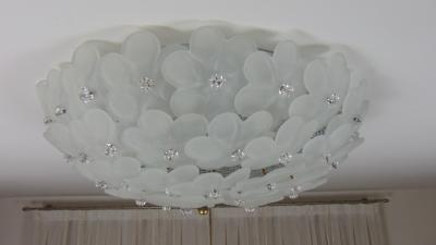  JL Light Style Satin flowers basket Murano glass flush mount