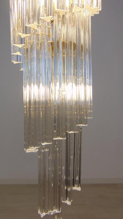  JL Light Style Spiral clear Murano glass triedri chandelier